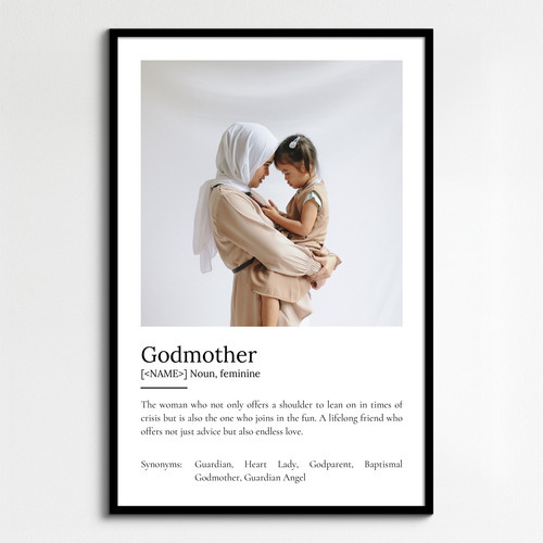 Create Your Personalized Godmother Definition Poster with Photos