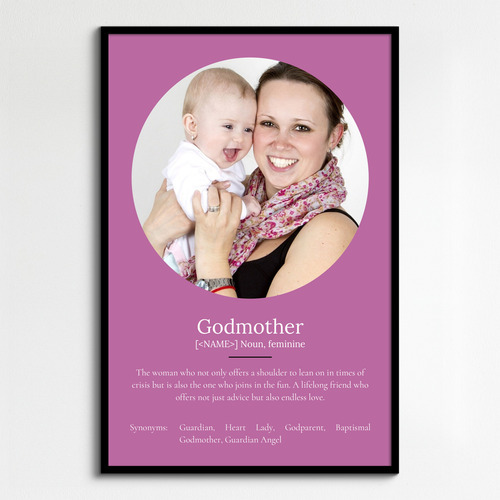 Create Your Personalized Godmother Definition Poster with Photos