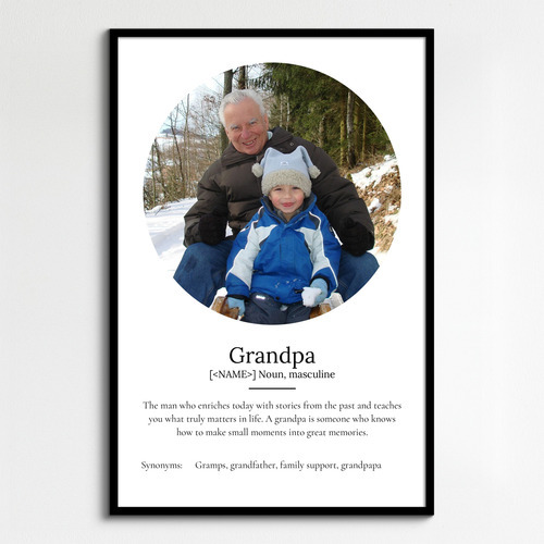 Create Your Personalized "Grandpa" Definition Poster - Add Photos & Custom Text