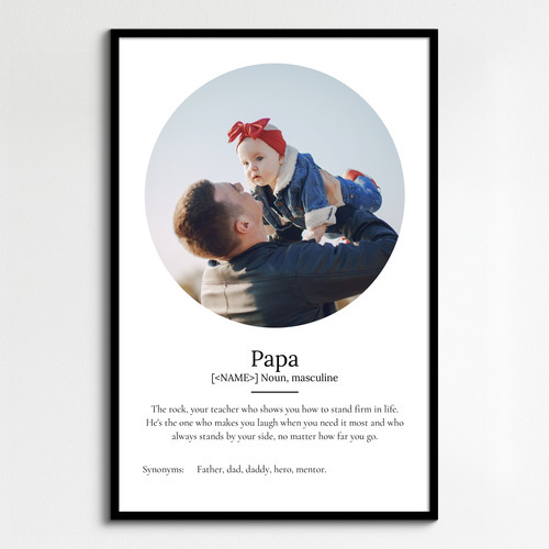 Personalized "Papa" Definition Poster - Create Your Unique Gift