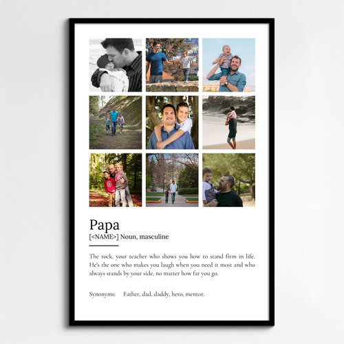 Personalized "Papa" Definition Poster - Create Your Unique Gift