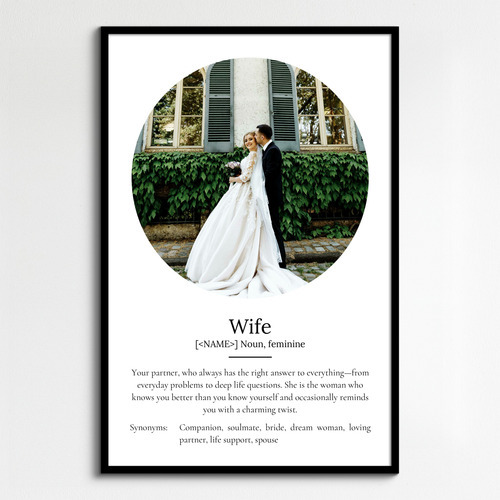 "Create Your Personalized Wife Definition Poster - Unique Gift Idea"