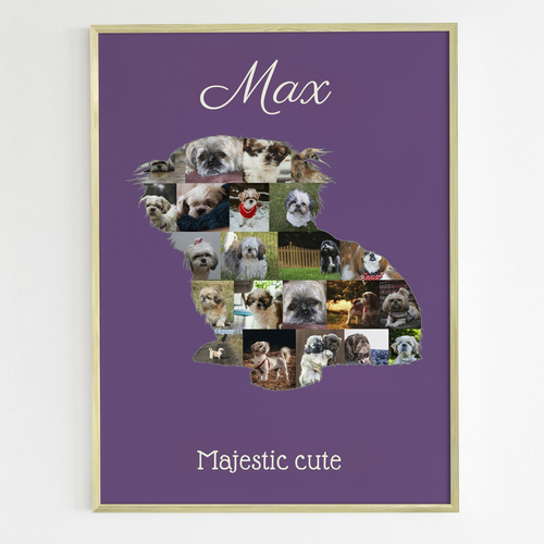 Create Your Own Shih Tzu Photo Collage - Personalize with Your Text