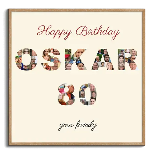 photo collage with personal message for birthday