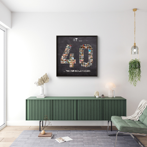 Create Your Custom 40th Birthday Photo Collage - Personalize with Pics & Fun Quotes