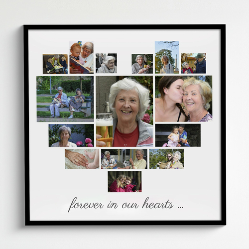 Create a Heart Photo Collage for Grandma - Forever in Our Hearts