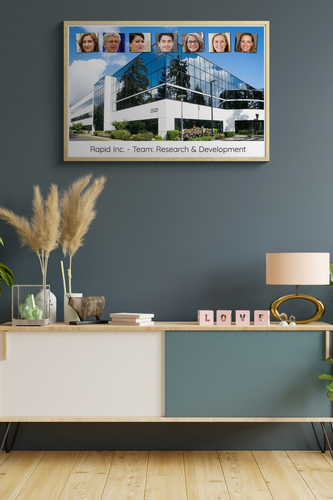 Create Your Custom Team Photo Collage on Alu-Dibond for Your Business Display