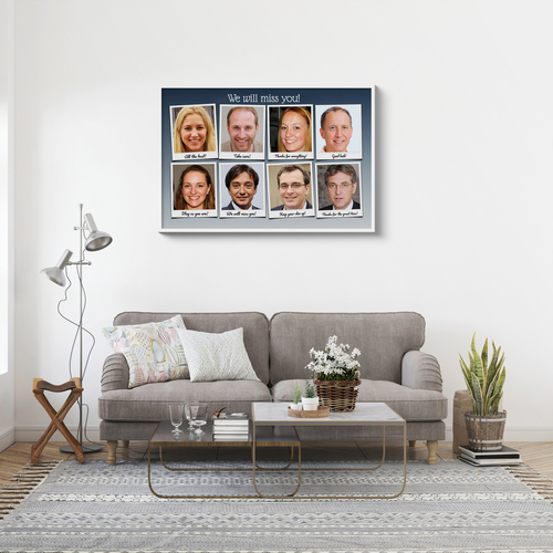 Create a Polaroid-Style Farewell Collage - "We'll Miss You"