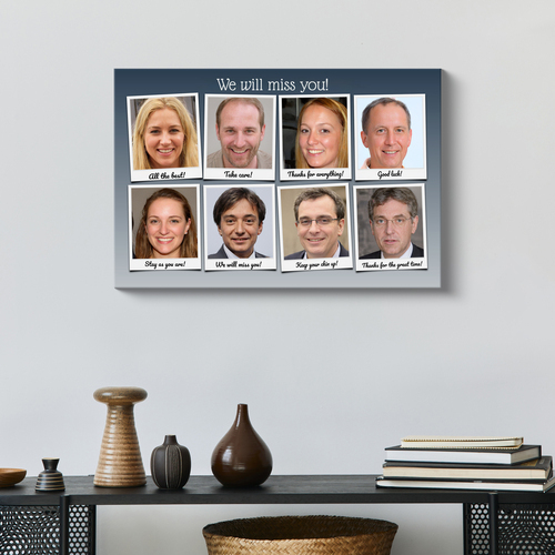 Create a Polaroid-Style Farewell Collage - "We'll Miss You"