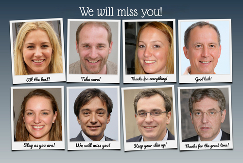 Create a Polaroid-Style Farewell Collage - "We'll Miss You"