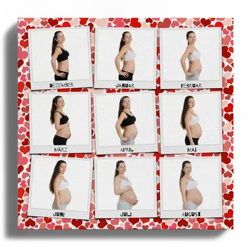 Baby Bump as Photo Collage Monthly Photos