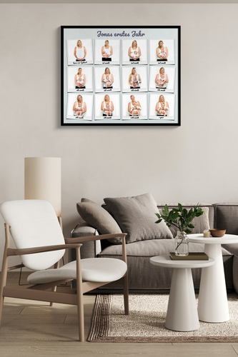 Create Your Baby's First Year Polaroid-Style Collage Poster