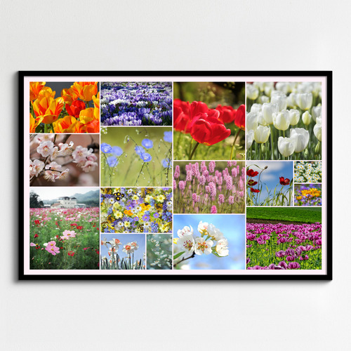 Flower & Plant Photo Collage Print – Create Yours Now, Premium Spring Blooms