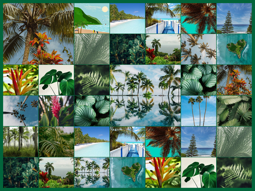 Nature Photo Collage Prints: Create your premium tropical plants, palms & rainforest