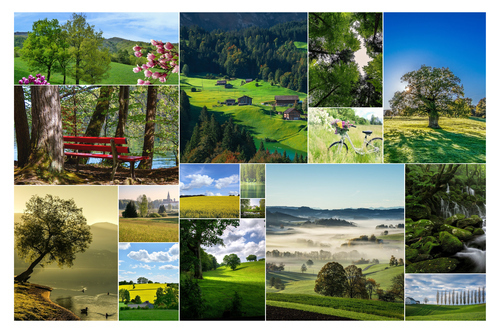 Landscape Photo Collage Prints—Design & Order Yours: Forests, Mountains, Seasons