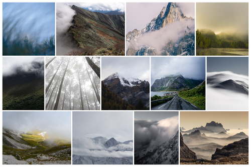 Premium Weather Photo Collage Prints - Create your fog & thunderstorm landscapes