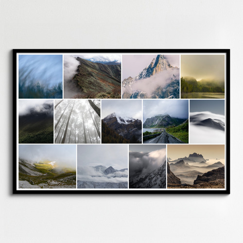 Premium Weather Photo Collage Prints - Create your fog & thunderstorm landscapes
