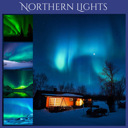 Premium Nature Collage Print – Create your aurora, waterfall, rainbow & storm art