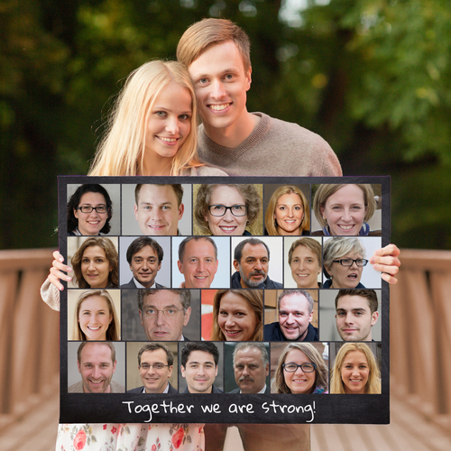 Create Team Spirit Collage for Office Décor and Gifts