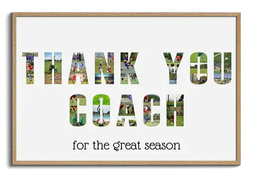 Create a Custom Photo Collage to Thank Your Coach with Personalized Message