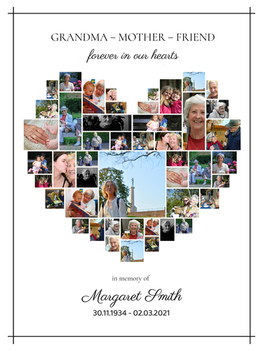 Create a Heart-Shaped Memorial Photo Collage for a Loved One