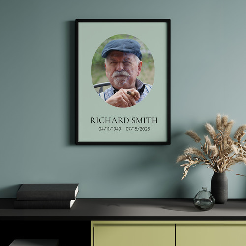 Create a Custom Memorial Portrait Plaque - Personalize with Love