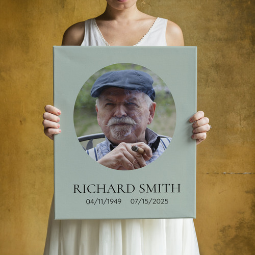 Create a Custom Memorial Portrait Plaque - Personalize with Love