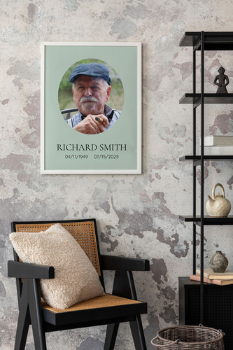 Create a Custom Memorial Portrait Plaque - Personalize with Love