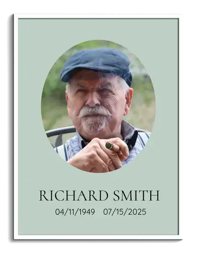 Create a Custom Memorial Portrait Plaque - Personalize with Love