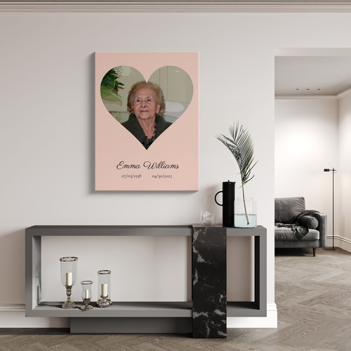 Create a Heart-Shaped Memorial Collage - Personalize in Memory