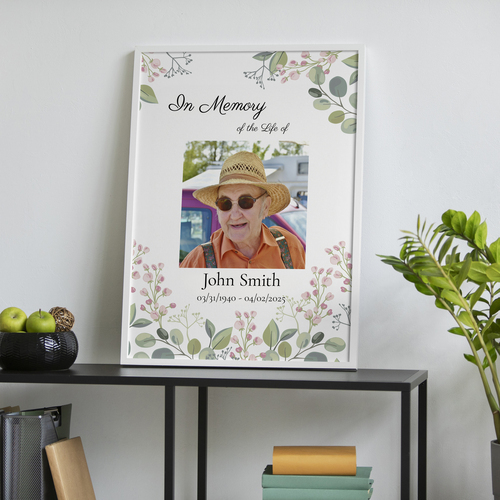 Create a Memorial Photo with Floral Background