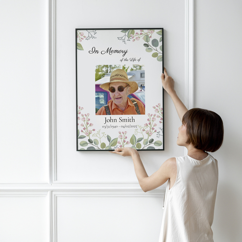 Create a Memorial Photo with Floral Background