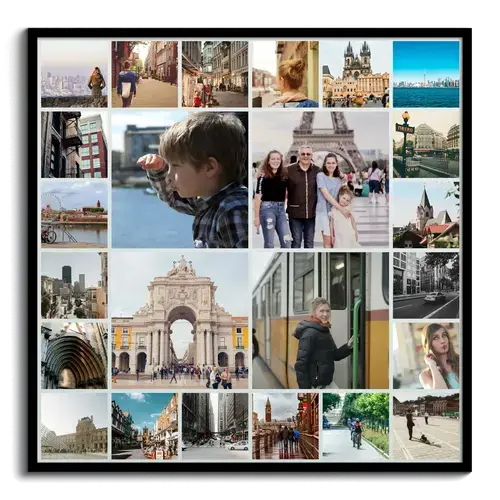 photos from vacation for memories as elegant photo collage
