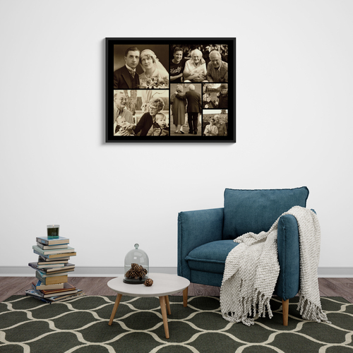Create Your Vintage Sepia Photo Collage – Perfect for Anniversaries & Couples!