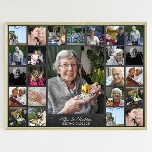 photo collage for memorial at funeral