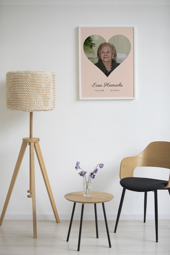 Create a Heart-Shaped Memorial Collage - Personalize in Memory