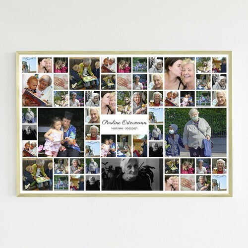 Collage with Many Photos Memorial Death
