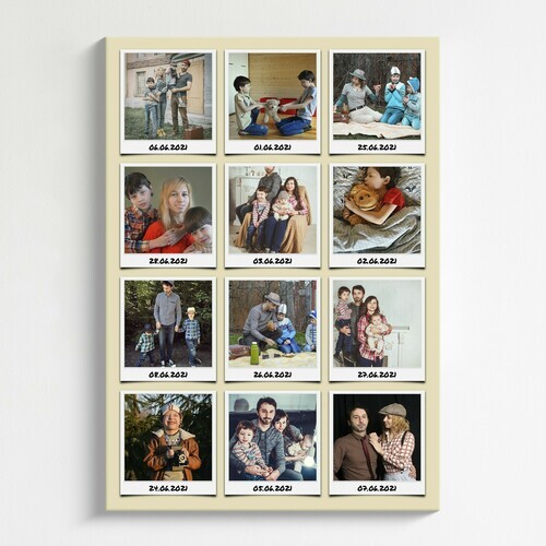 Photo Collage Grid Polaroid Vacation Photos