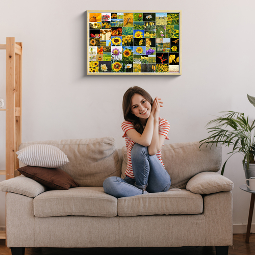 Create Your Wild Flower Collage Poster - Personalize with 61 Photos