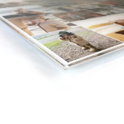 Photo collage on acrylic glass: Wall