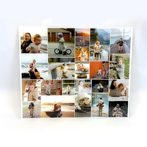 Photo collage on acrylic glass: Full front
