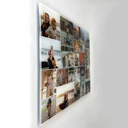 Photo collage on acrylic glass: Wall