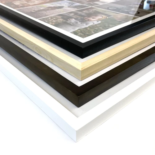 Framed photo collage, comparison